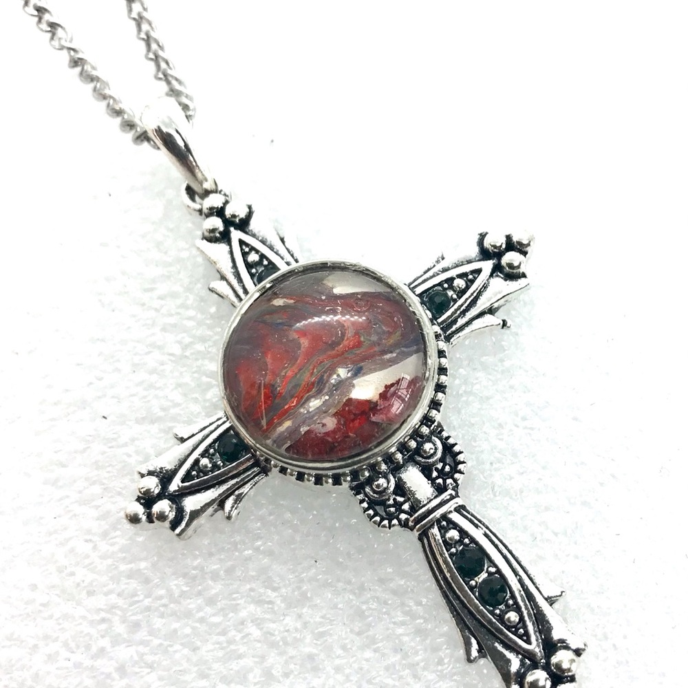 Cross Necklace handmade 20mm Snap Jewelry SN20